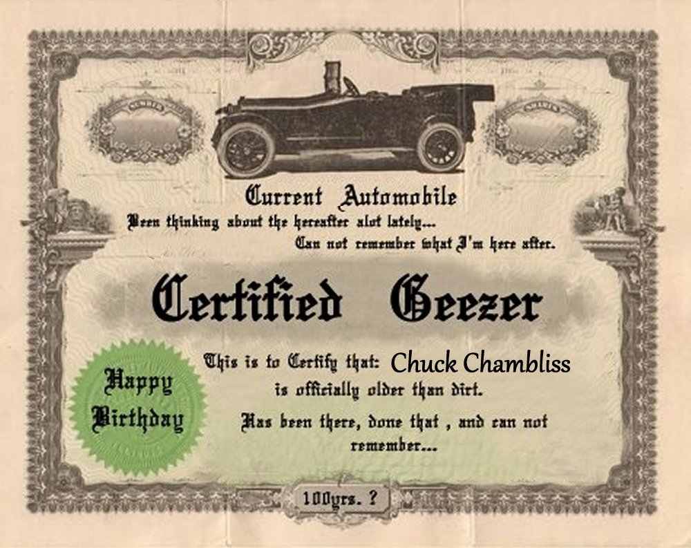 specialty birthday certificate
